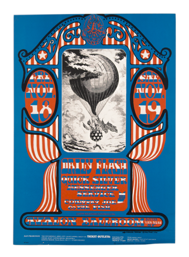 Psychedelic poster 60's Avalon Ballroom